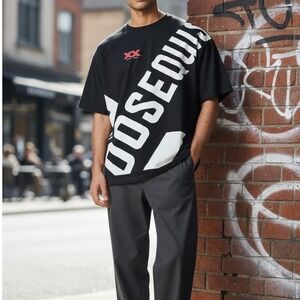 Dos Equis cotton Beer Graphic T-Shirt Men's Black Short Sleeve Crew Neck Top